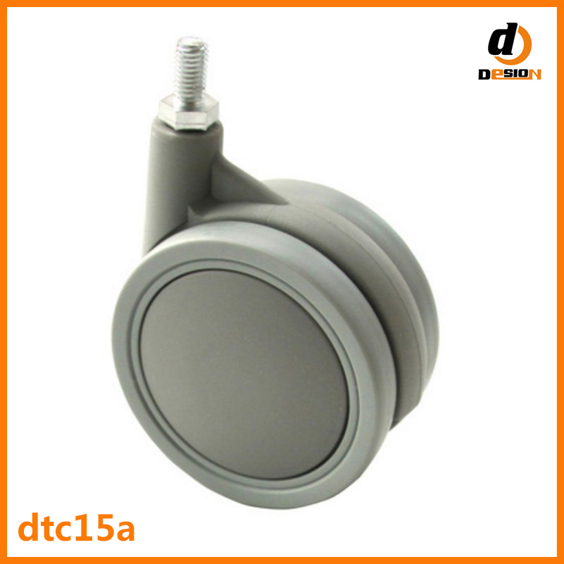 Thread bolt gray nylon caster without brake DTC15A