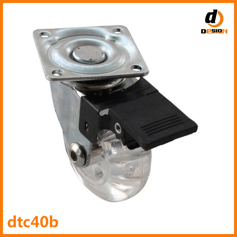 T plate transparent caster DTC40B