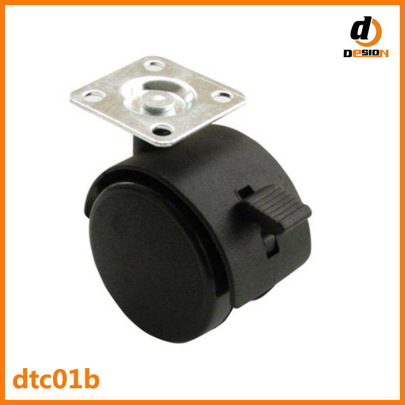 T plate wheel caster with brake DTC01B