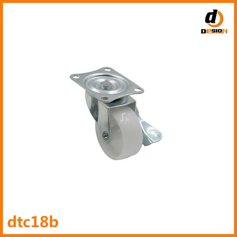 T plate PP caster W brake (DTC18B)